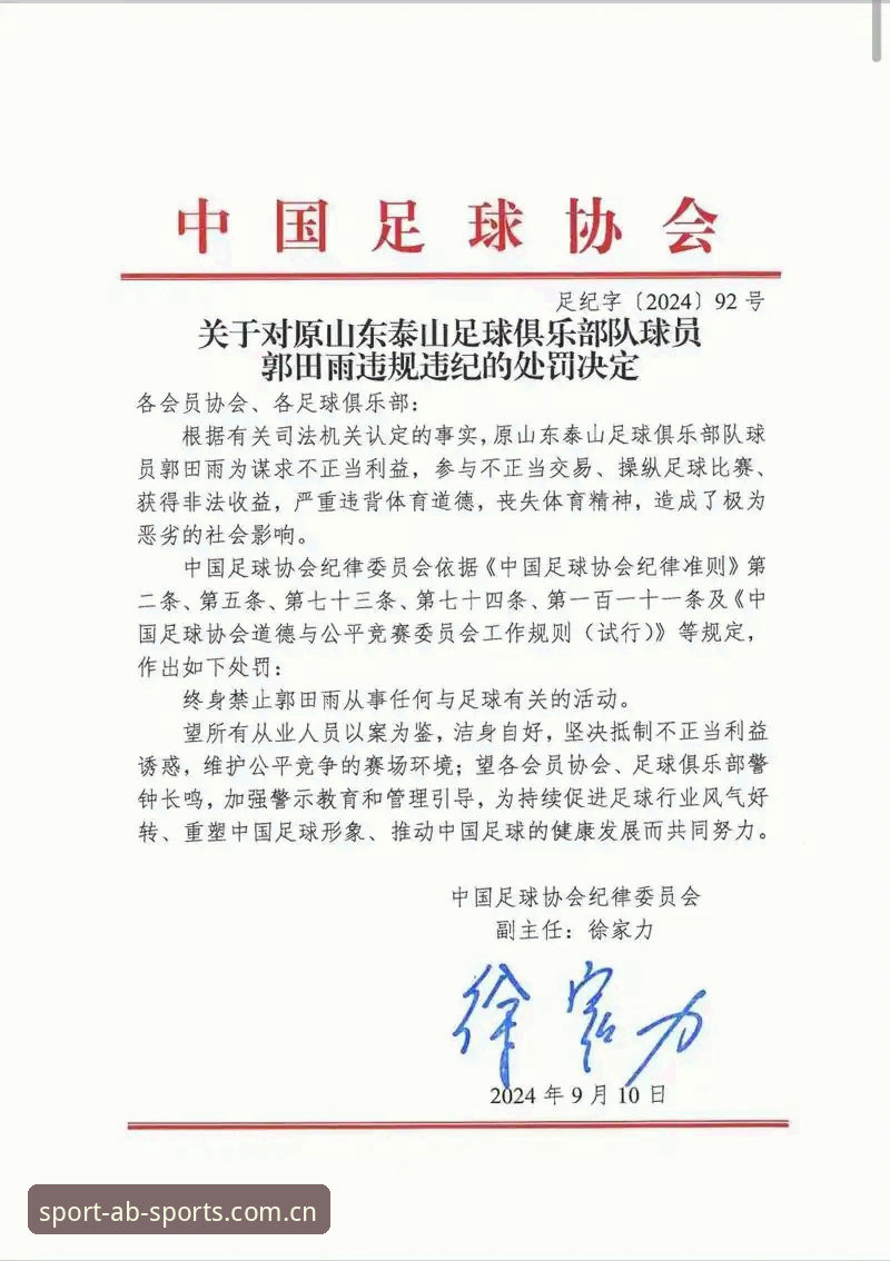 中国足协第三批禁足名单最新动态：17人终身禁赛，48人遭重罚
